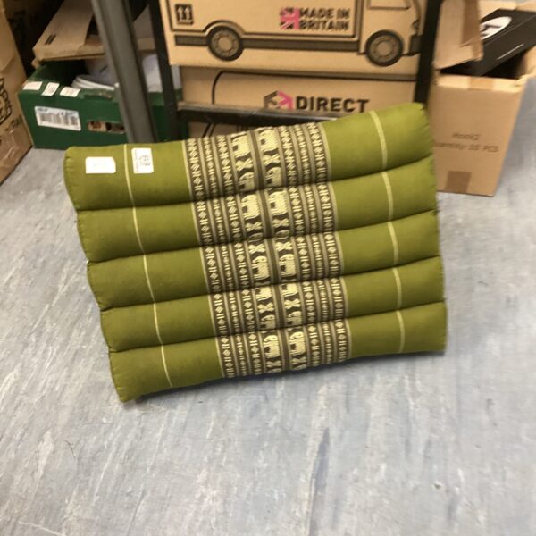 Vintage Thai kapok triangle cushion with traditional design.