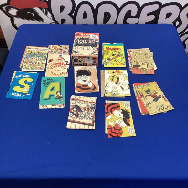 Complete set of vintage *The Beano* postcards from the 1980s.