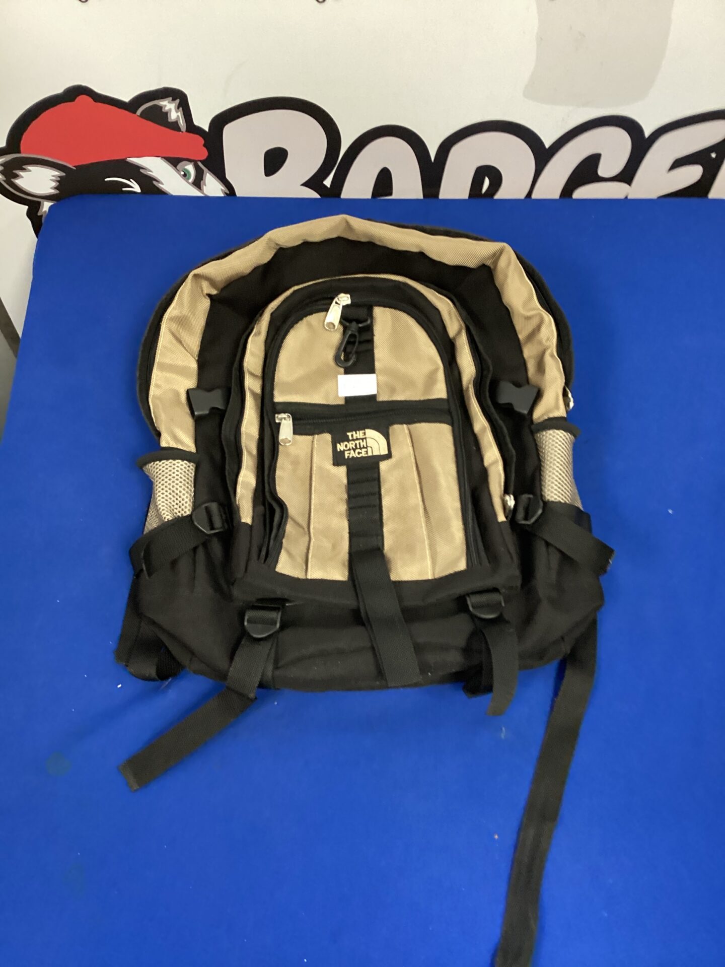 Vintage The North Face rucksack, durable outdoor backpack.