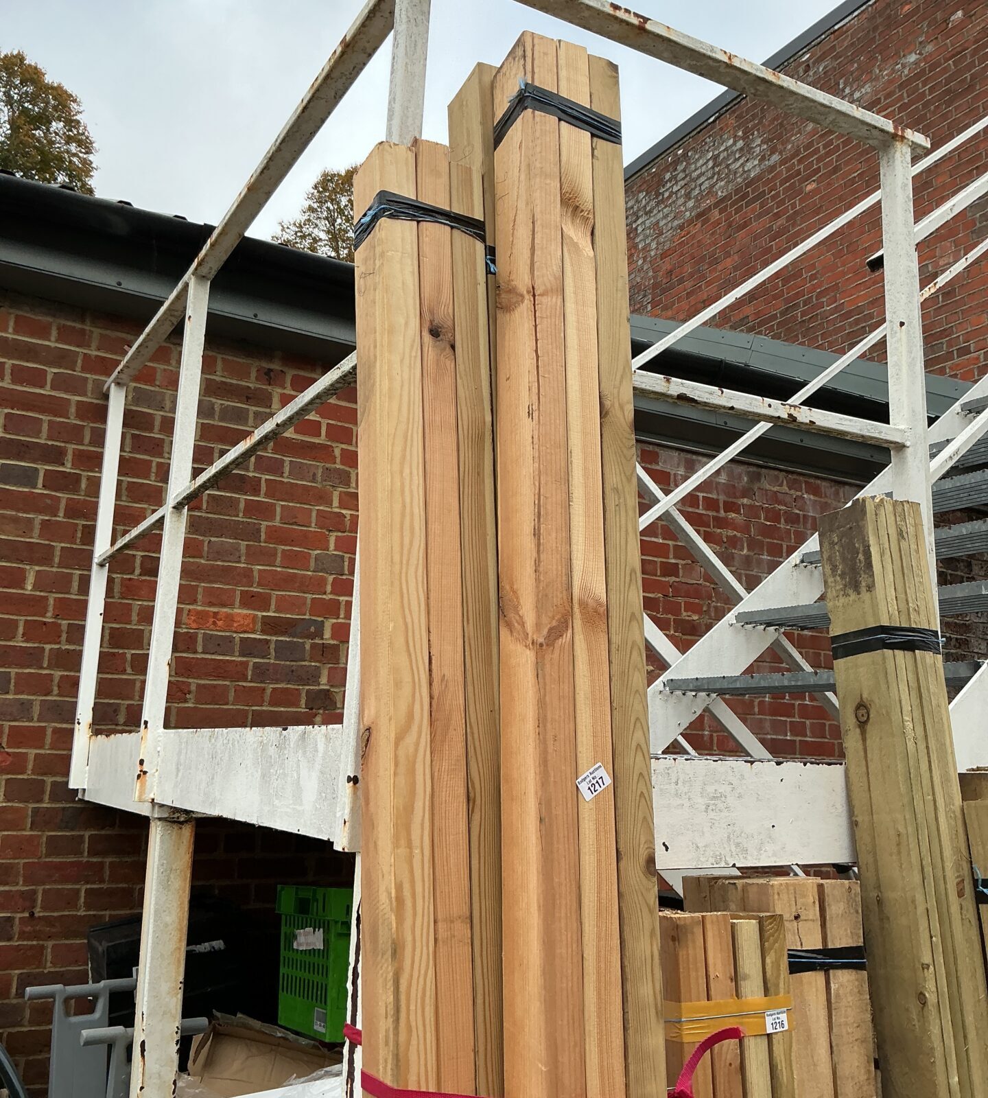 Stack of timber bundles for construction and DIY projects.
