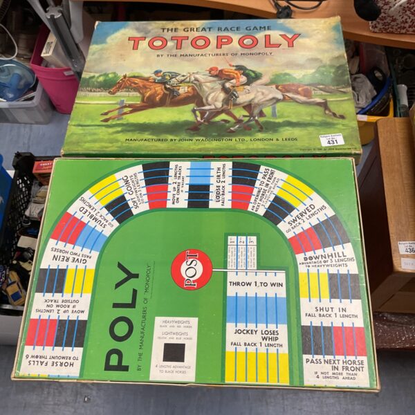 Vintage Totopoly board game by Waddington, a classic horse racing game.