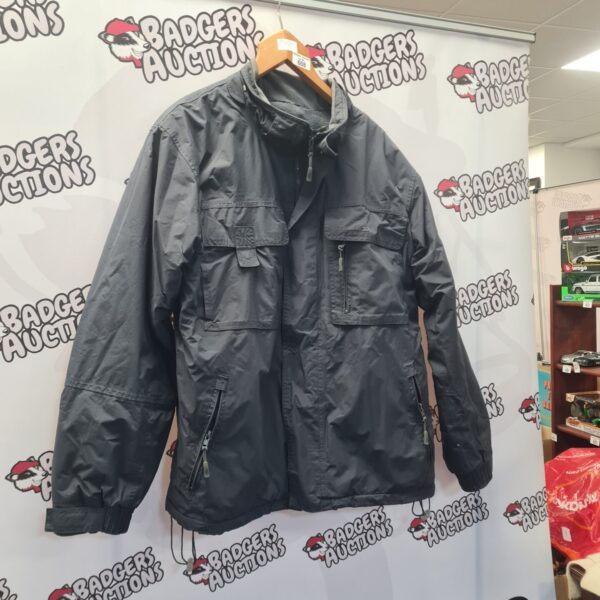Men's size L Trespass Glacier waterproof jacket for outdoor activities.