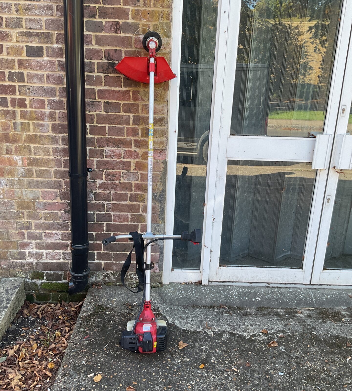 Trueshopping petrol strimmer for garden maintenance and landscaping.