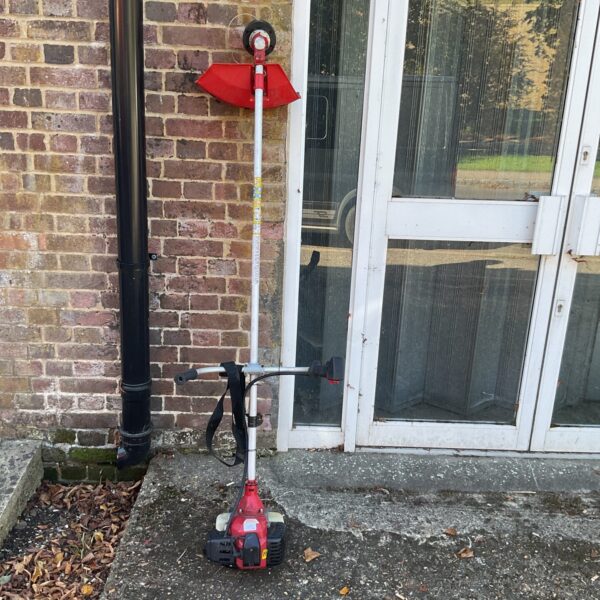 Trueshopping petrol strimmer for garden maintenance and landscaping.