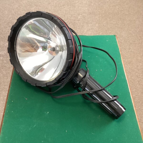Vintage 12v car torch handheld spotlight for vehicles.