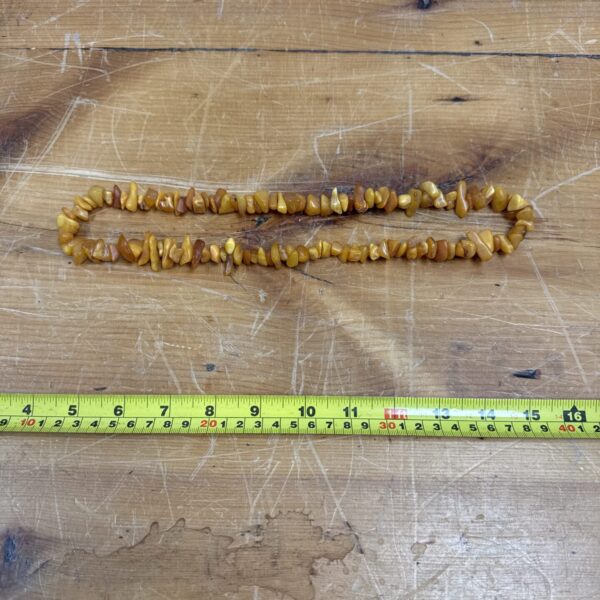 Vintage Baltic amber necklace with honey-coloured beads.