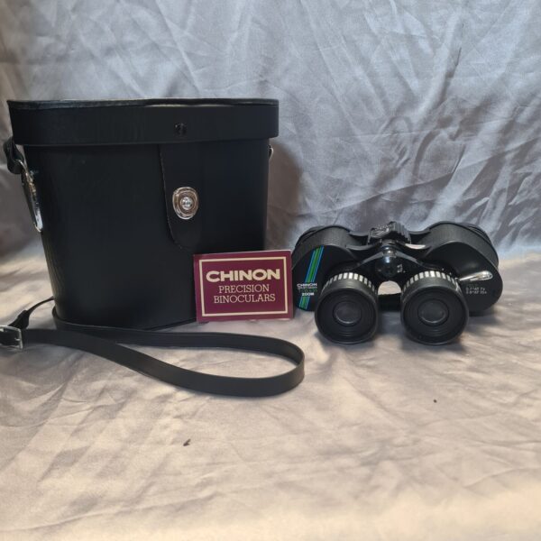 Vintage Chinon Sportsman binoculars in a fitted case.