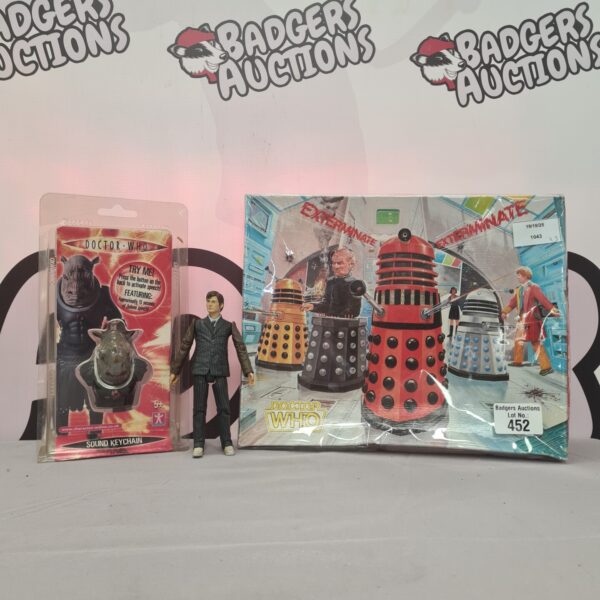 Vintage Doctor Who Dalek action figure in original packaging.