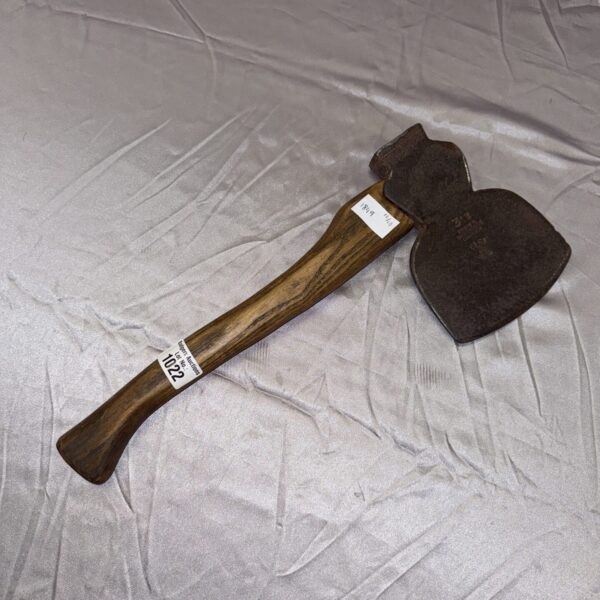Vintage Gilpin Warehouse Cannock hand axe with wooden handle.