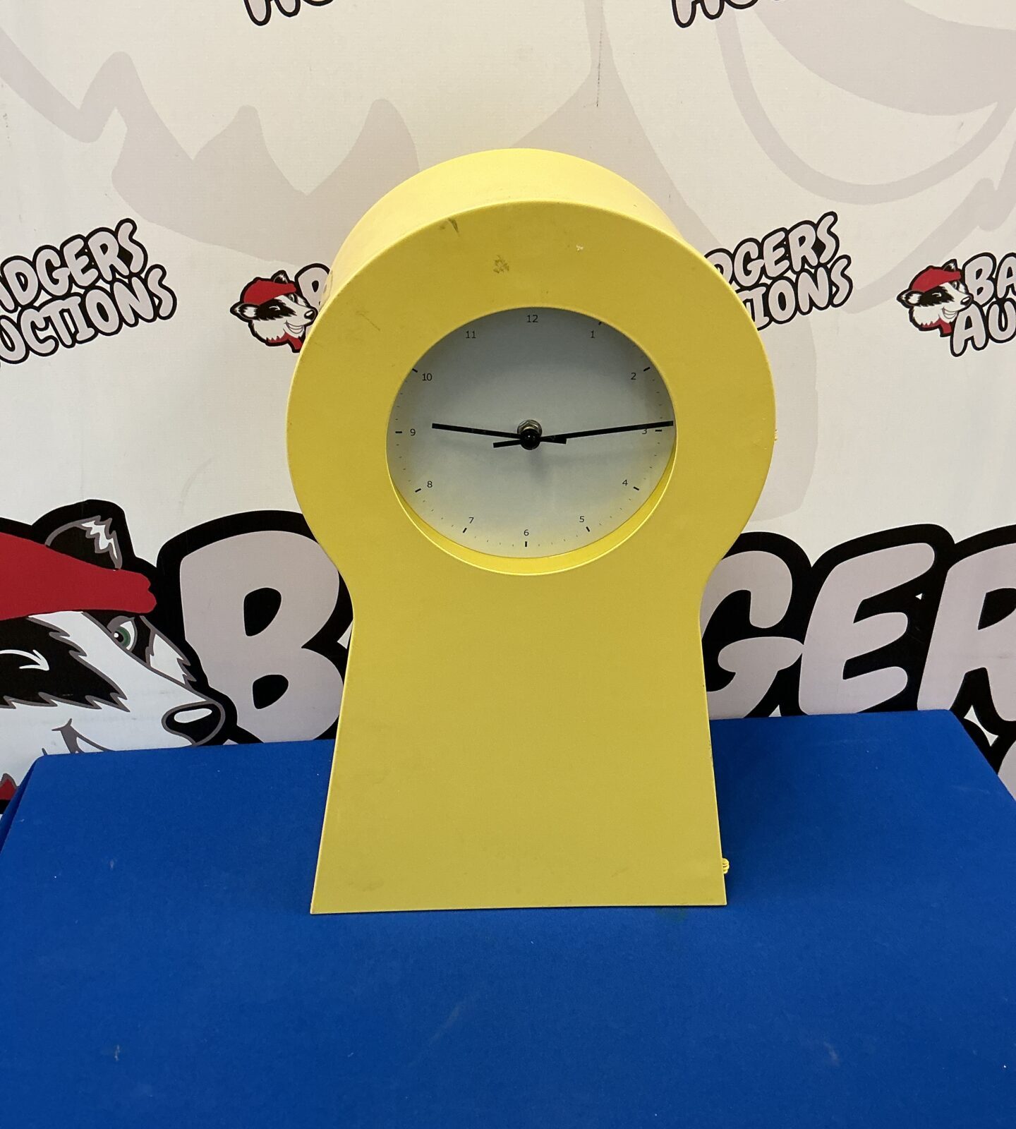 Vintage IKEA metal clock from the 1980s, a retro wall clock.