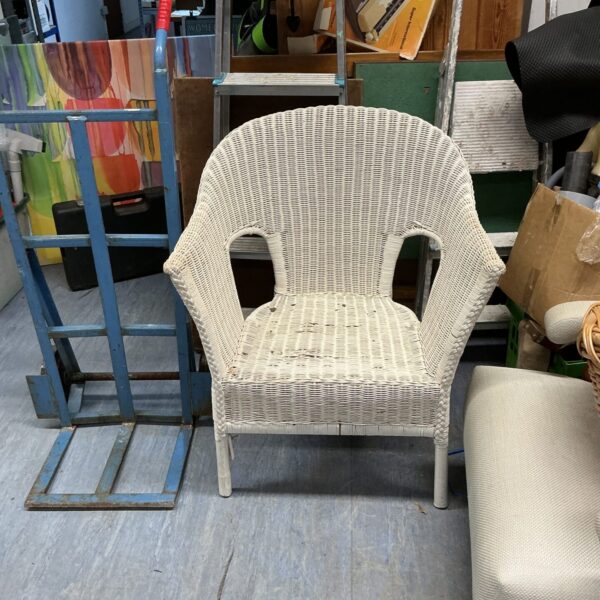 Vintage Lloyd Loom chair with woven paper fibre seat.