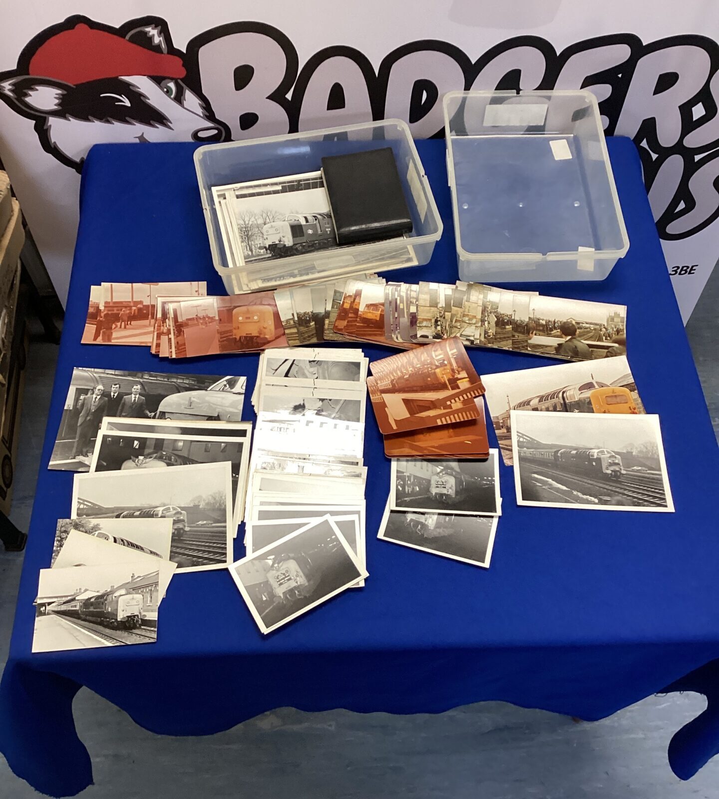 Lot of vintage locomotive photographs for collectors and railway enthusiasts.
