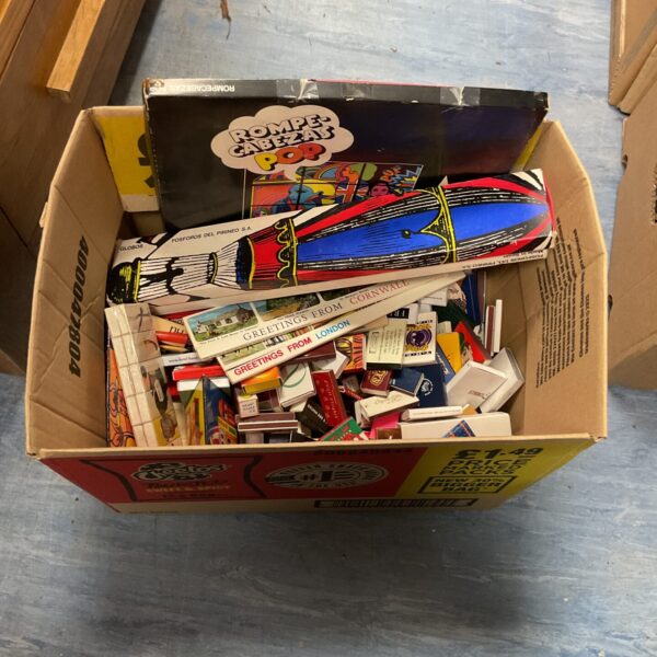 Large lot of vintage and collectible matchboxes for collectors.