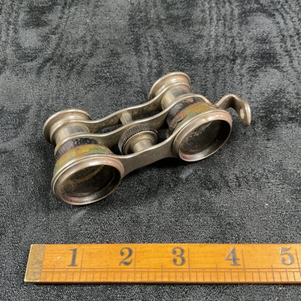 Antique brass vintage opera glasses, folding binoculars.