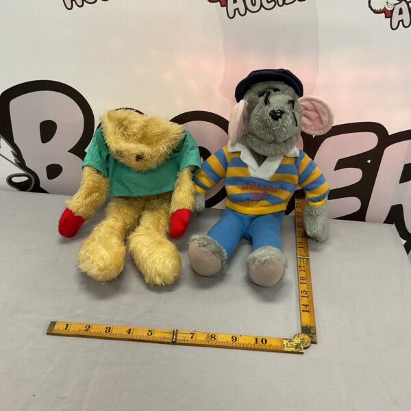 Vintage Roland the Rat plush toy from Telitoy, 1980s collectible.