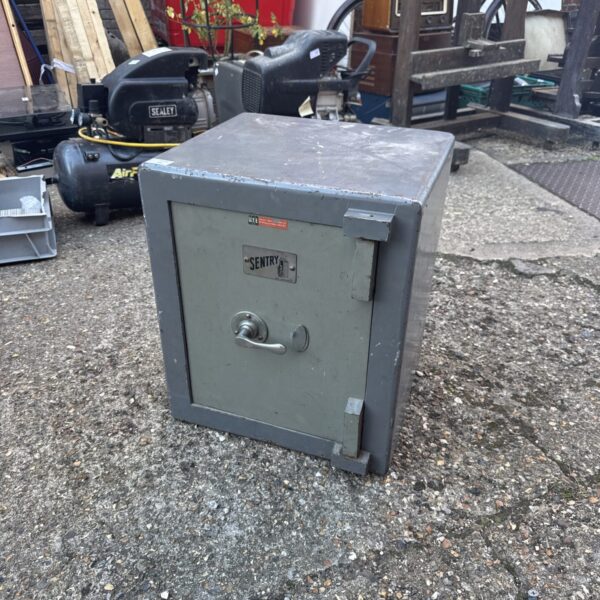 Vintage Sentry safe with locking mechanism, ideal for home security.