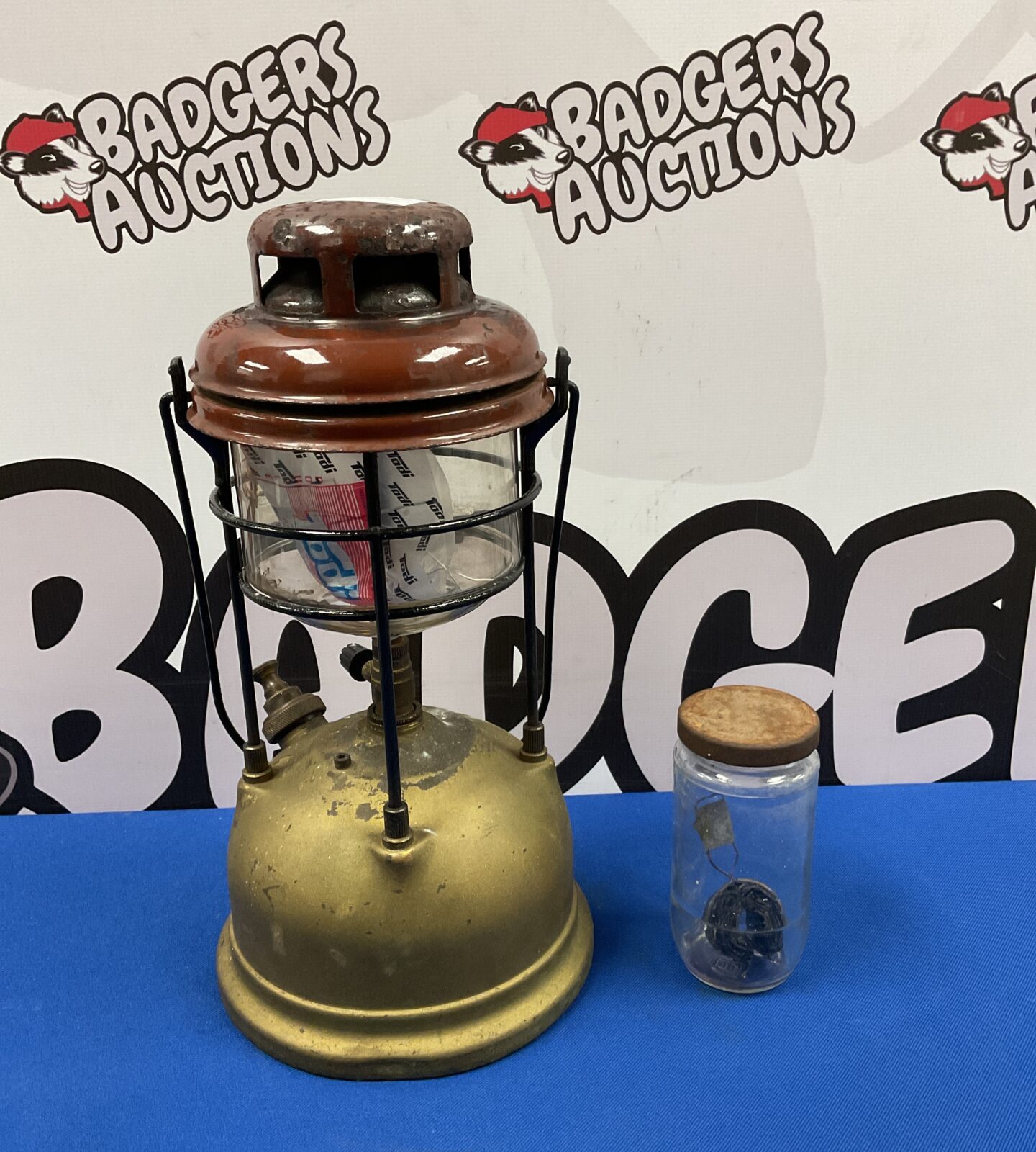 Vintage Tilley paraffin lantern with new mantle, classic outdoor lighting.