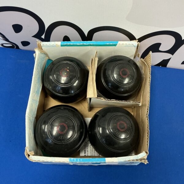 Vintage Tyrolite bowling ball set of four in good condition.