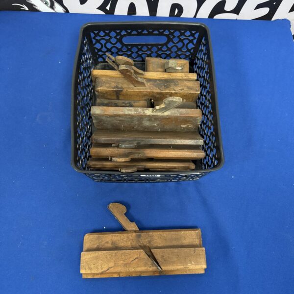 Vintage wood planes collection for woodworking and collecting.