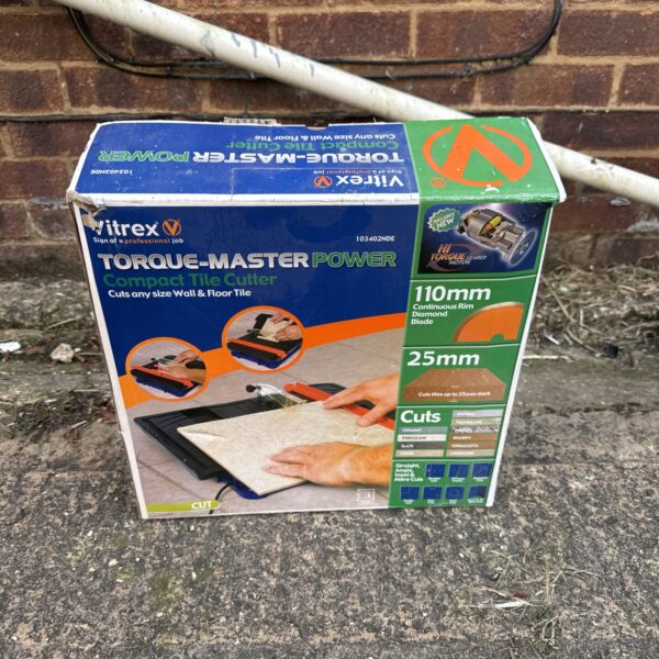 Vitrex Torquemaster power tile cutter for wall and floor tiles.