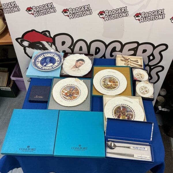 Selection of Wedgwood collectors plates including Christmas designs.