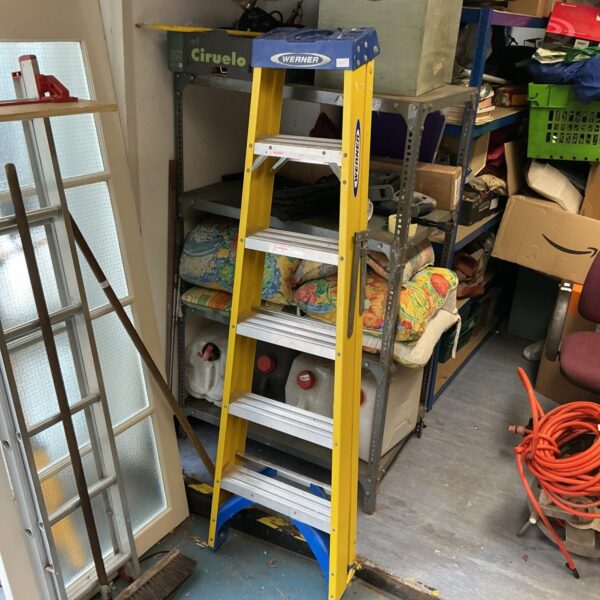 Werner 6 foot aluminum step ladder in good used condition.
