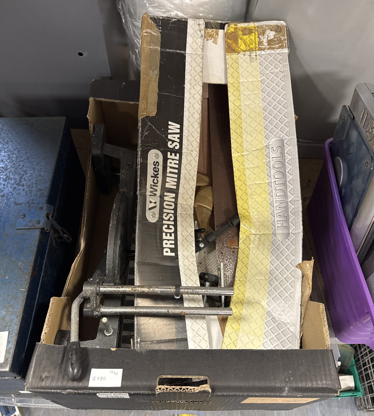 Used Wickes precision mitre saw for woodworking and DIY projects.