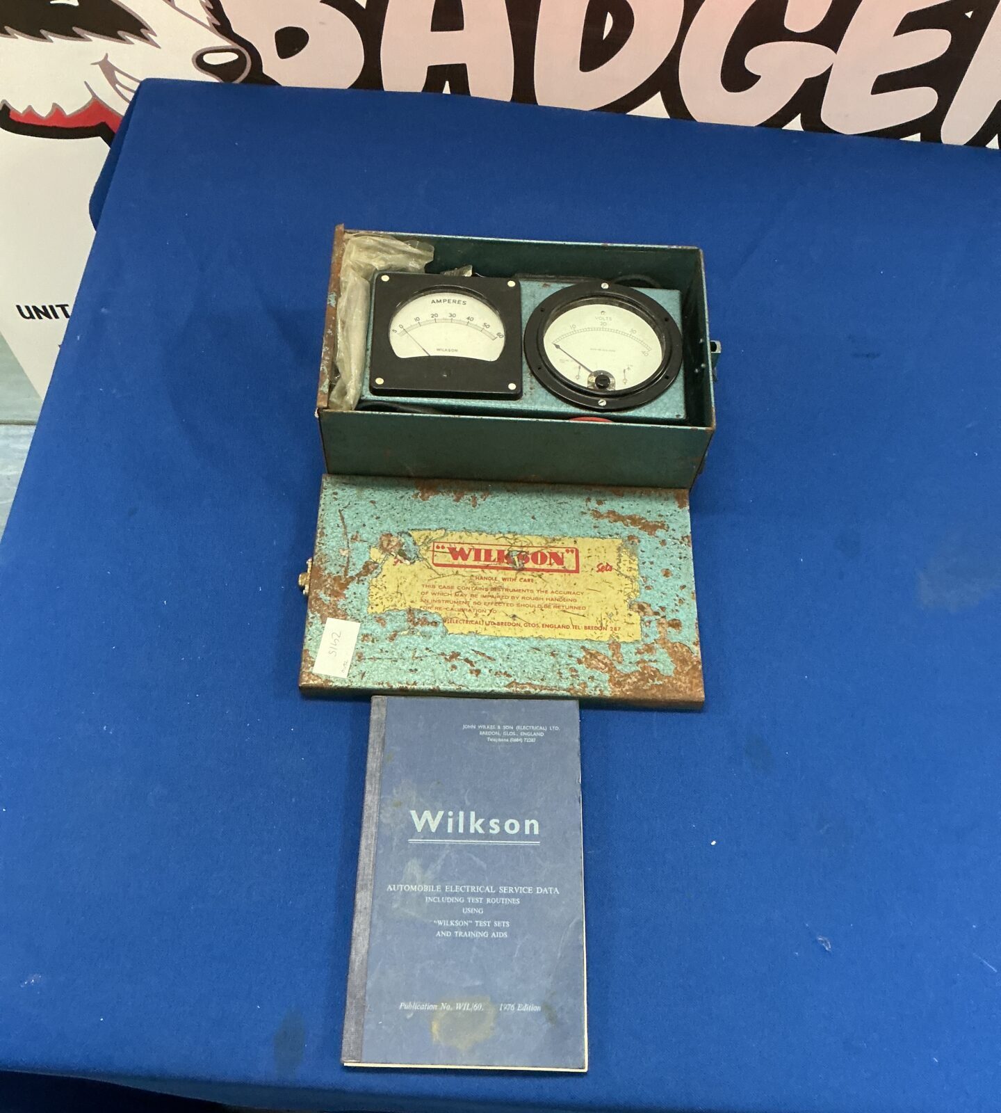 Vintage Wilkinson Amperes meter in original box with instructions.