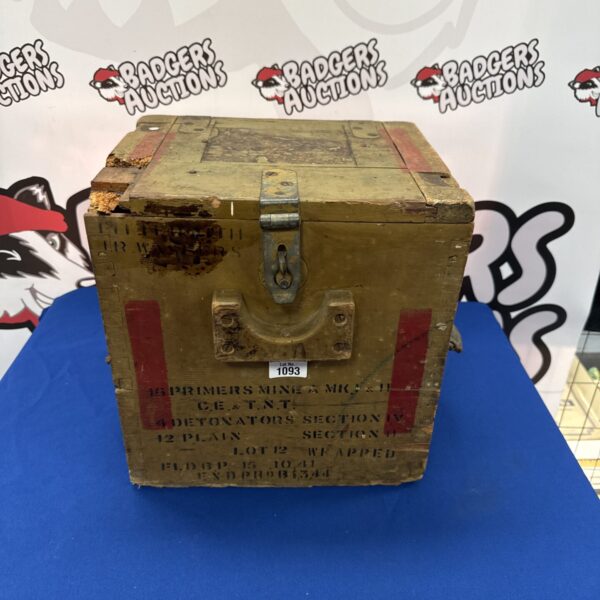 Vintage WW2 mine primer box for MK1 and MK2 mines.