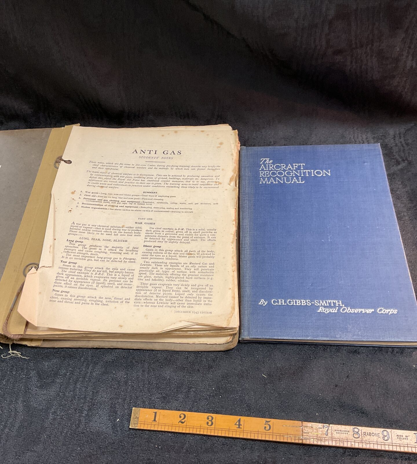 Vintage 1944 WWII Aircraft Recognition Manual cover.