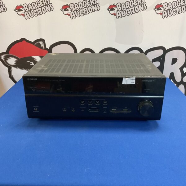 Yamaha RX-V681 AV receiver front view, black finish.