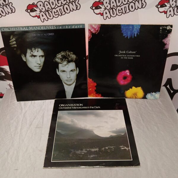 A trio of OMD 12" LP vinyl records
