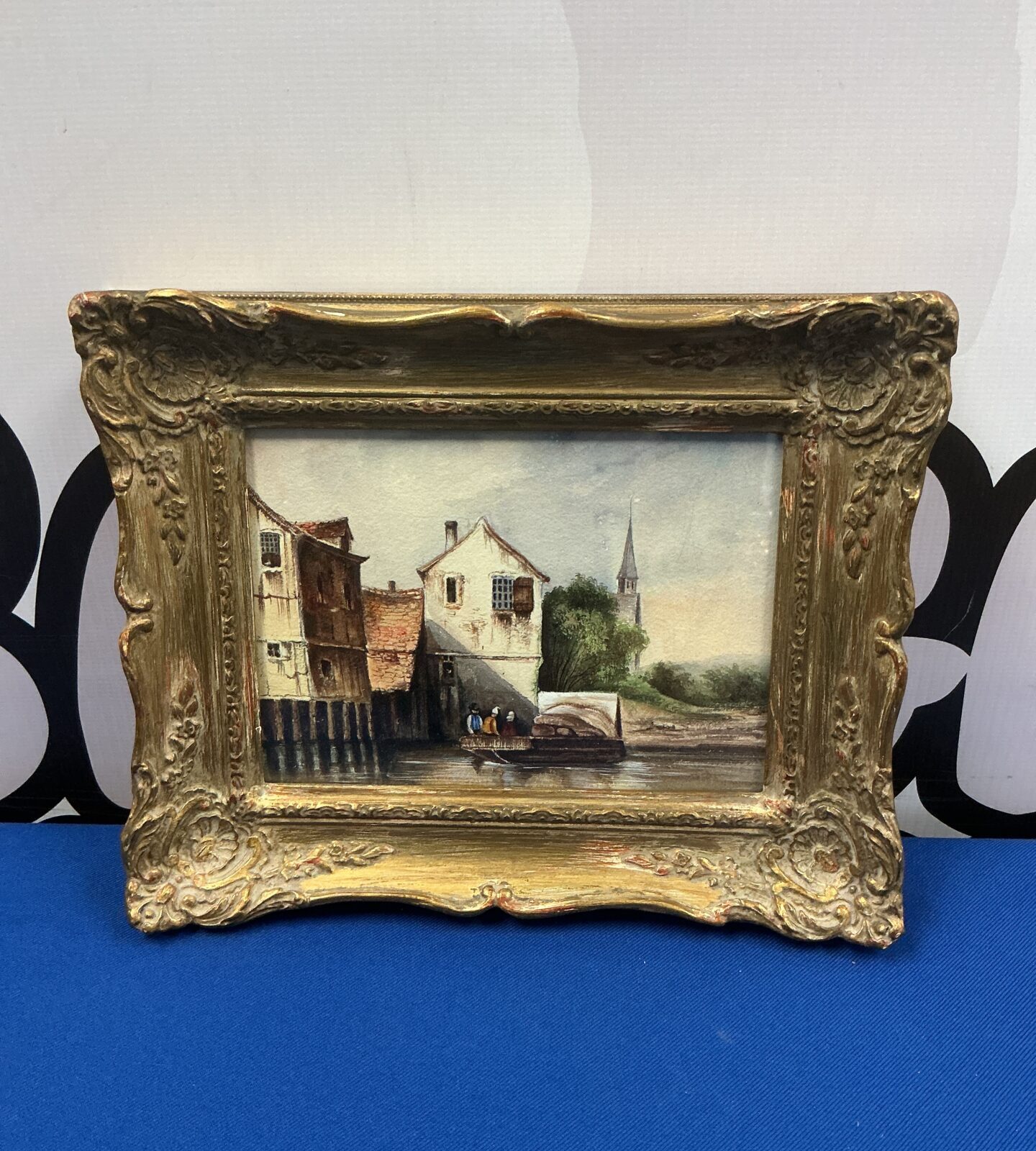 early 19th century watercolour with gum arabic continental riverside ...