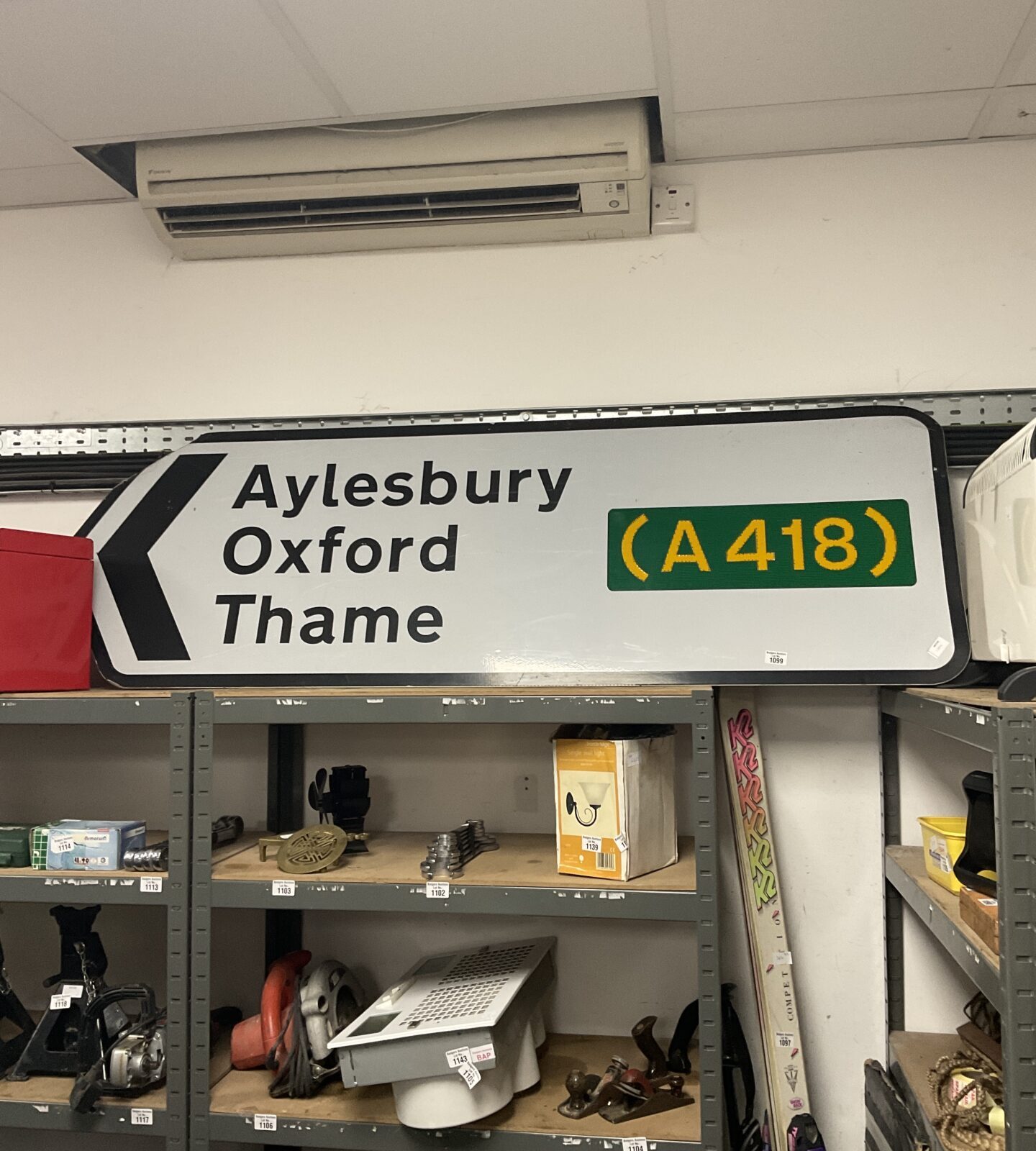 Large a418 road sign reclaimed from hs2 construction site – Badgers ...