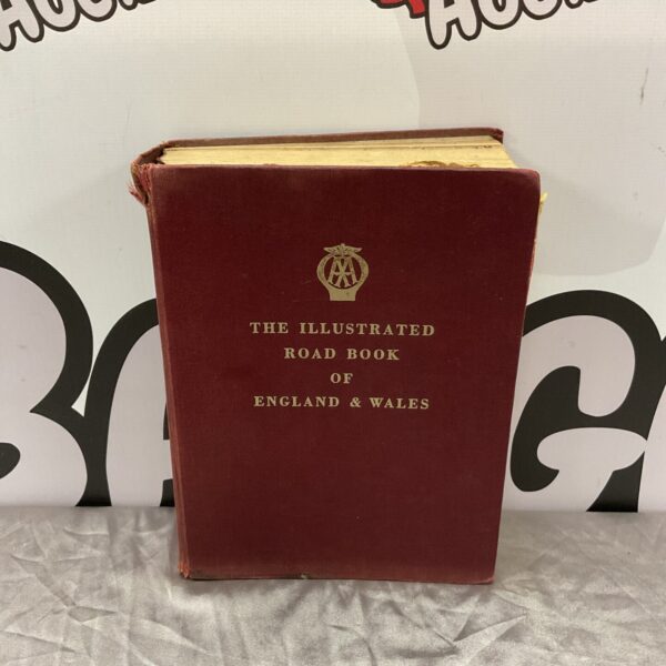 Vintage AA Illustrated Road Book cover, England & Wales motoring guide.