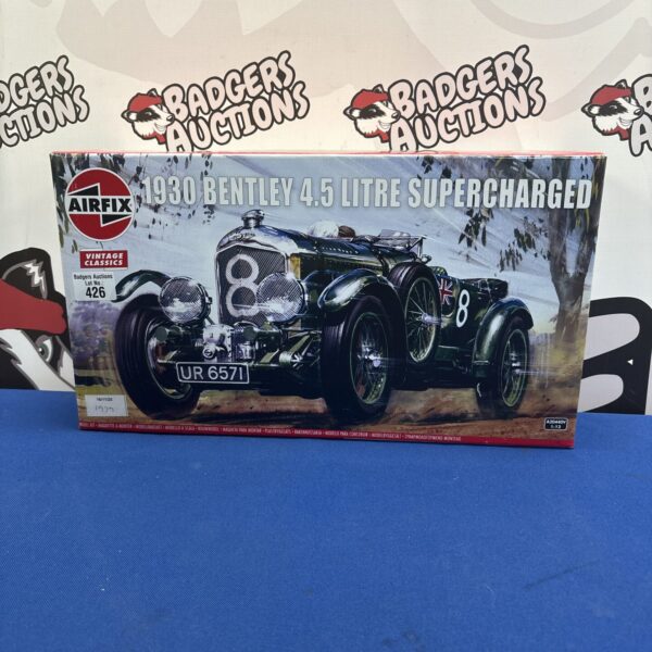 Sealed Airfix 1930 Bentley 4.5 Litre model kit in box.