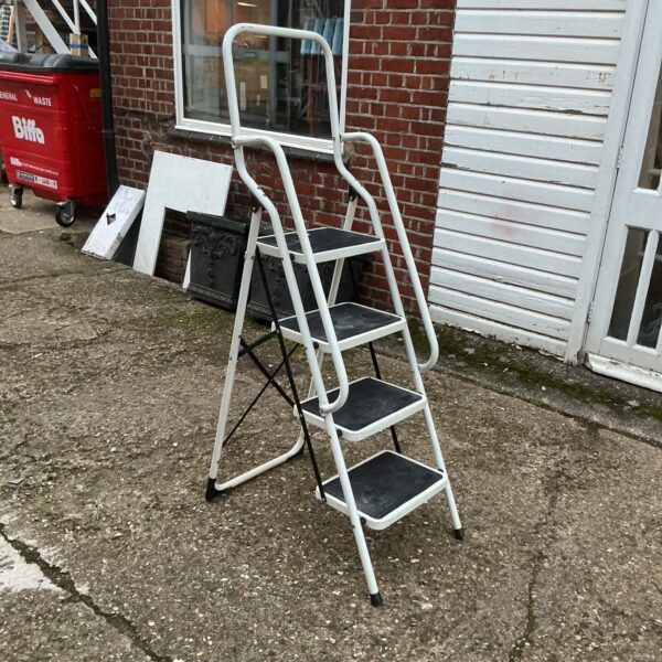 Aluminium four-step ladder for home and garden use.