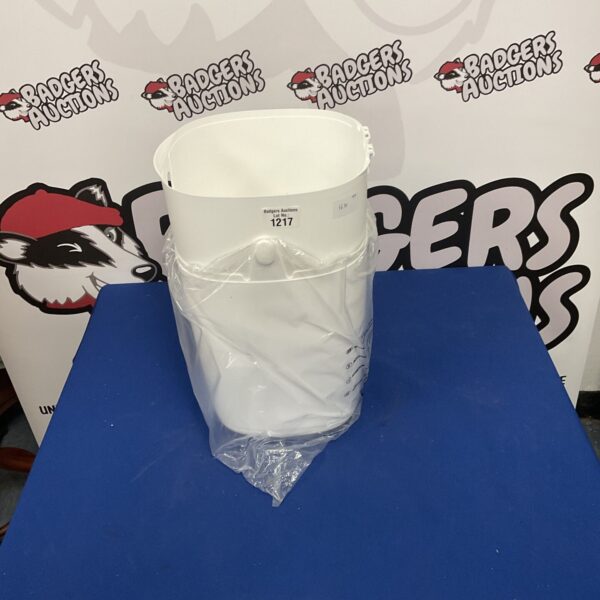 White Angelcare nappy bin for baby changing.