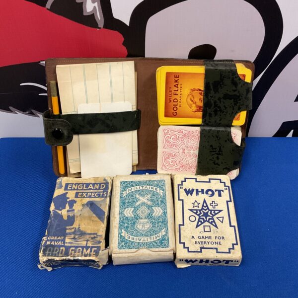 Antique playing card games including Wills Gold Flake cigarette cards.