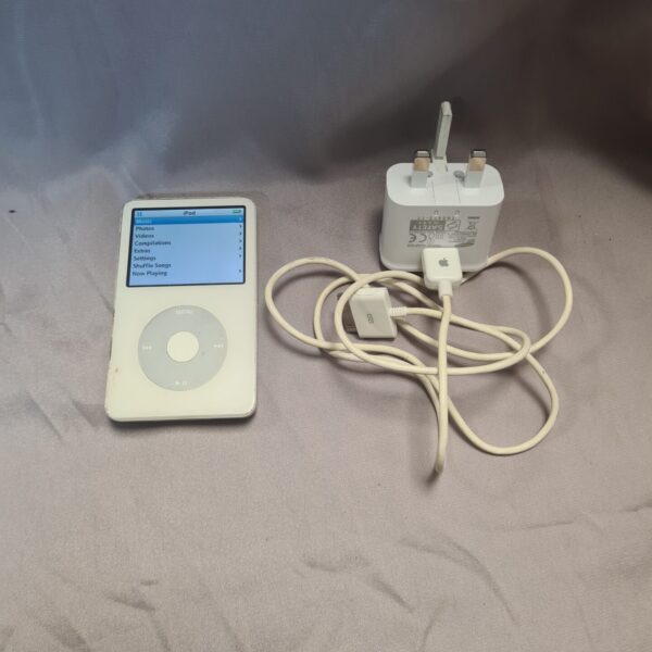 Front view of the Apple iPod Classic 30GB music player.