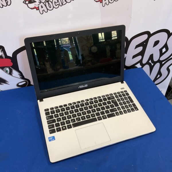 Front view of a vintage Asus X501A Intel Core laptop.