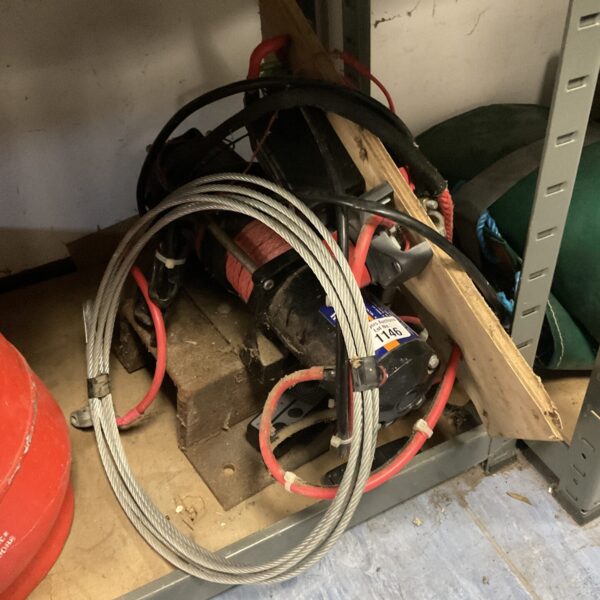 Used ATV winch kit with cable and wiring.