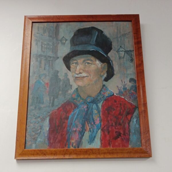 Barbara Doyle's impasto oil painting of a Dickensian gentleman.