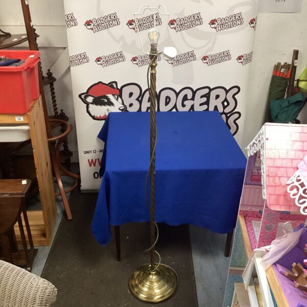 Vintage brass barley twist standard lamp for home decor.