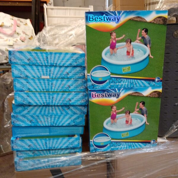 Lot of twelve new Bestway paddling pools for summer fun.