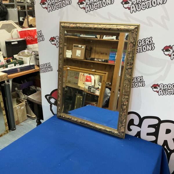 Vintage bevel edge mirror for home decor.