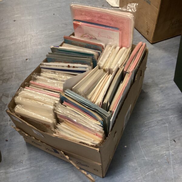 Mixed lot of vintage birthday cards for collectors and crafting.