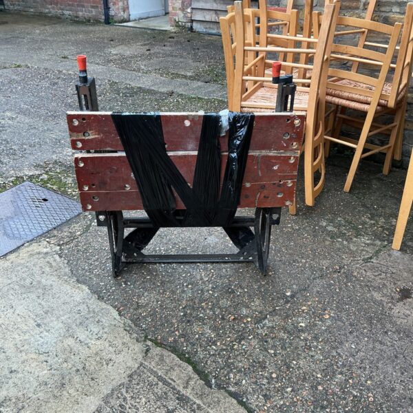 Black and Decker Workmate workbench in a garden setting.