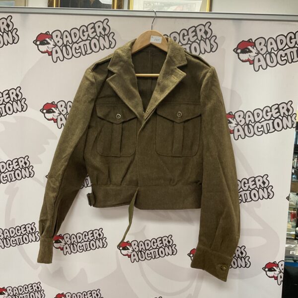 Vintage British Army Battle Dress Blouse, 1949 pattern, front view.