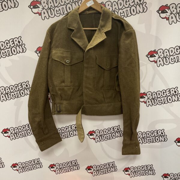 Olive drab British Army Battle Dress blouse, size 14.